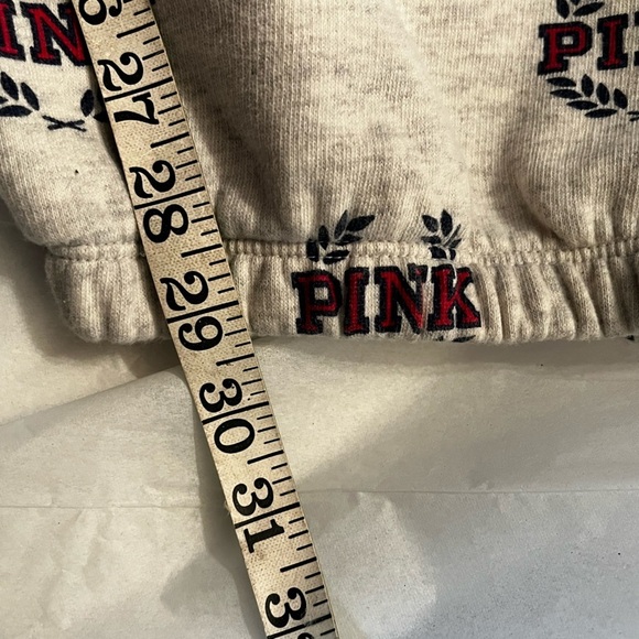 Victoria's Secret Pink Pullover Crest Logo + Matching Sweatpants Top M Bottom L - Picture 12 of 12